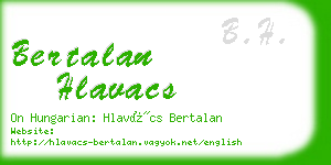 bertalan hlavacs business card